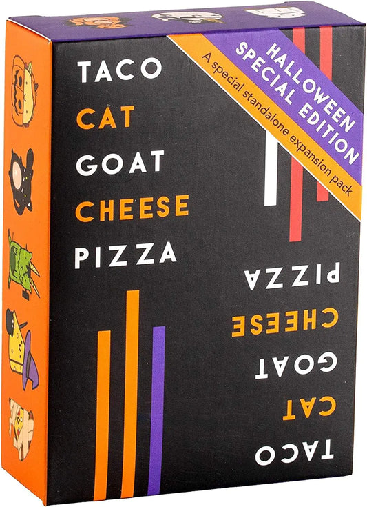 Taco Cat Goat Cheese Pizza – Halloween Edition – Halloween Party Games for Kids and Adults - Halloween Party Favors Halloween School Party Prize Trick or Treat Gift Kids Ages 8+